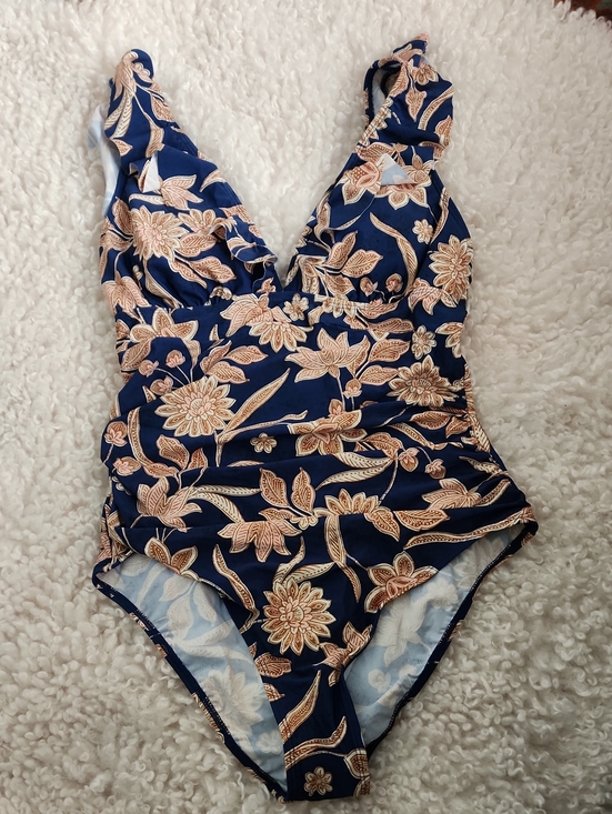 Cupshe Other - Cupshe 1 Piece Navy Patterned Suit.  Size Large.  NWT